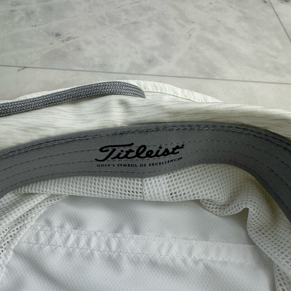 NEW Titleist StaCool Aussie Dropback Golf Bucket Hat Cap Heather White - Picture 5 of 6